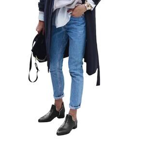 Senso Bailey VII Ebony Silver Zipper Accent Black Ankle Boots Size 37 BNWT